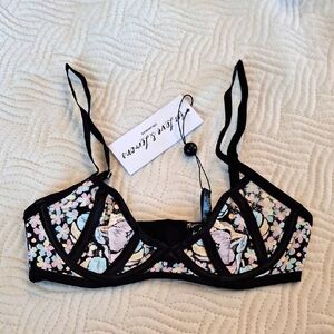 NWT For Love & Lemons Floral Bra